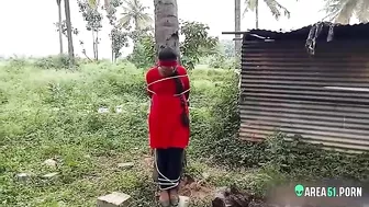 Jabardasti sex video! Full-length Indian girl tied to a tree a kidnapper