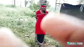 Jabardasti sex video! Full-length Indian girl tied to a tree a kidnapper