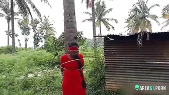 Jabardasti sex video! Full-length Indian girl tied to a tree a kidnapper