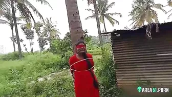 Jabardasti sex video! Full-length Indian girl tied to a tree a kidnapper