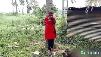 Jabardasti sex video! Full-length Indian girl tied to a tree a kidnapper