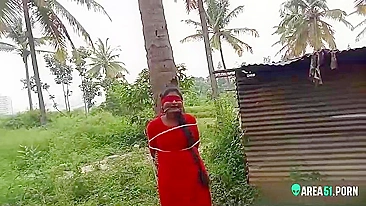 Jabardasti sex video! Full-length Indian girl tied to a tree a kidnapper
