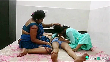Incest Desi sex leaked online! Kinky threesome sex with wife her sali and husband.