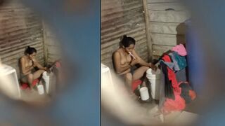 OMG! This Naked Village Bhabhi Is Taking a Bath & Her Brother-in-Law Is Filming Her!