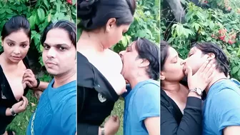 Horny Guy Goes Wild Sucking Desi Mistress' Boobs Outdoors - See the Sordid Scene XXX!