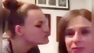 Mother-Daughter Make Out - Daughter Seduces Her Mom and Demands Sex!