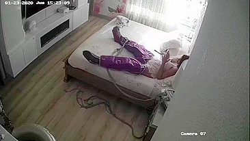 Sneaky Housewife Caught on Hidden Cam While Pleasuring Herself