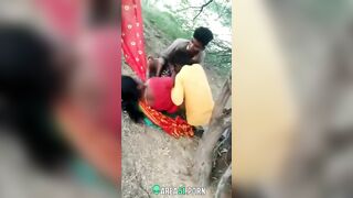 Hardcore Desi Outdoor Sex with Two Hungry Local Guys - No Mercy!