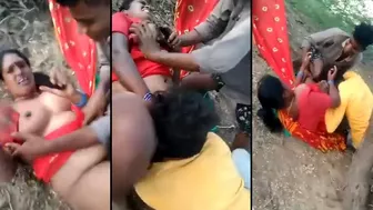 Hardcore Desi Outdoor Sex with Two Hungry Local Guys - No Mercy!