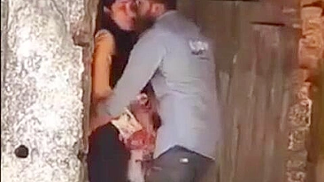 Cheating Desi wife caught getting pounded outside by her secret lover!