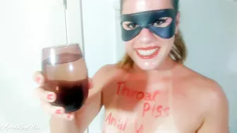 Hot Kinky Teen Girl Drinking Own Piss After Masturbating for Stepdaddy!