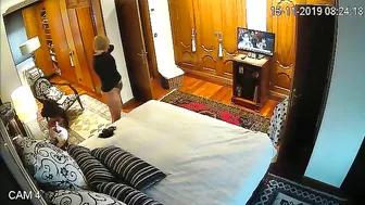 Caught on Camera: Son Spies on His Mom Changing Clothes After Work