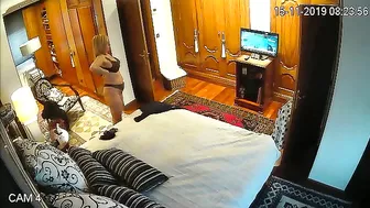 Caught on Camera: Son Spies on His Mom Changing Clothes After Work