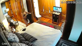 Caught on Camera: Son Spies on His Mom Changing Clothes After Work