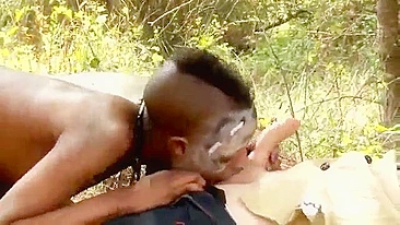 African Black Teen Fucked by Young Ranger