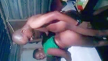 African Bull Humping On Friends Slutty Wife