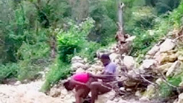 African Teens Having Forbidden Premarriage Sex In The Jungle