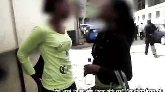 Black babe making out with African lesbian in the shower