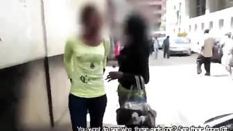 Black babe making out with African lesbian in the shower