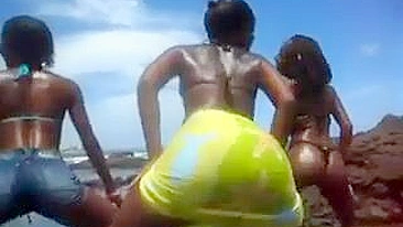 Black African Ladies Twerking Outdoors