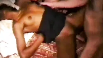 Horny white pervs sodomize beautiful African petite Horny white pervs sodomize beautiful African petite