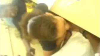 Amateur Classroom Blowjob and Cum Swallow at African College During Class