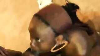 Hot African With Big Natural Tits Sucking Cock And Gets Fresh Cumshot On Her Face