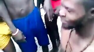 Native African Woman Fucking a Boy While Crowd Is Cheering and Taping