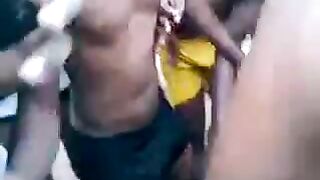 Native African Woman Fucking a Boy While Crowd Is Cheering and Taping