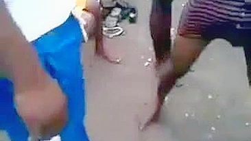 Native African Woman Fucking a Boy While Crowd Is Cheering and Taping