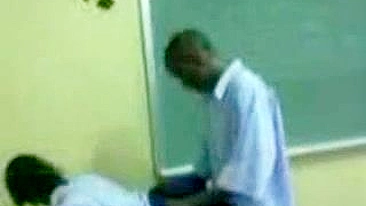 Real African Teacher Fucked In A Classroom By Her Student And Taped By His Friend