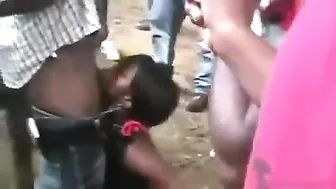 Mass Blowjob With One Shameless African Hooker In A Public Park Mass Blowjob With One Shameless African Hooker In A Public Park