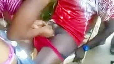 African Hooker Providing Sexual Services On The Street