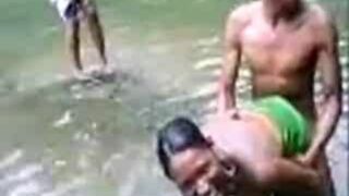 African Native Woman Fucks A Boy In A River In Front Of Crowd - Amateur Mobile Phone Video