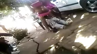 South African Sluts Fuck Stranger In Public While Crowd Of People Watching