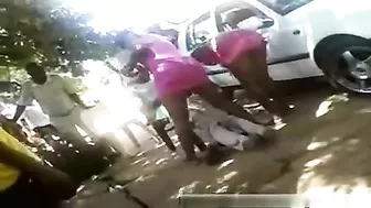 South African Sluts Fuck Stranger In Public While Crowd Of People Watching