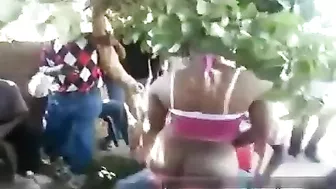 South African Sluts Fuck Stranger In Public While Crowd Of People Watching
