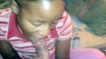 African Girl Blows And gets Mouth Ful Of Cum