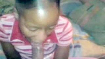 African Girl Blows And gets Mouth Ful Of Cum
