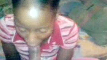 African Girl Blows And gets Mouth Ful Of Cum