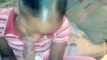 African Girl Blows And gets Mouth Ful Of Cum