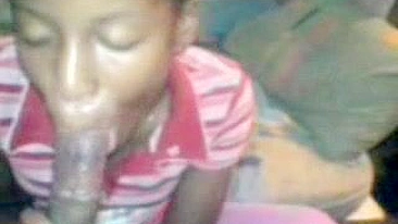 African Girl Blows And gets Mouth Ful Of Cum