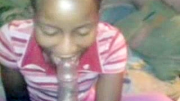 African Girl Blows And gets Mouth Ful Of Cum