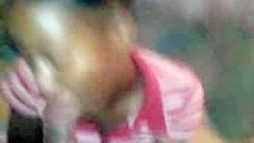 African Girl Blows And gets Mouth Ful Of Cum