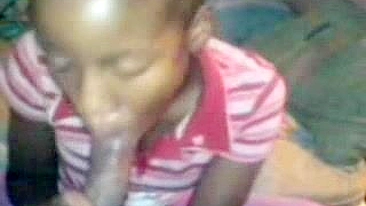 African Girl Blows And gets Mouth Ful Of Cum