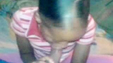 African Girl Blows And gets Mouth Ful Of Cum