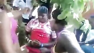 Two Amateur South African Sluts Fucking In Public In Front Of Crowd