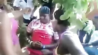Two Amateur South African Sluts Fucking In Public In Front Of Crowd