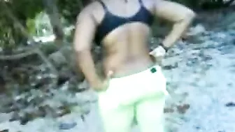 Shy African Showing Up Her Curves