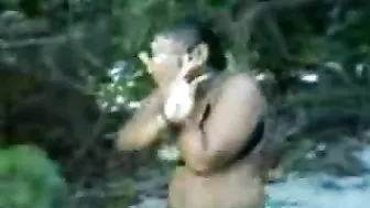 Shy African Showing Up Her Curves